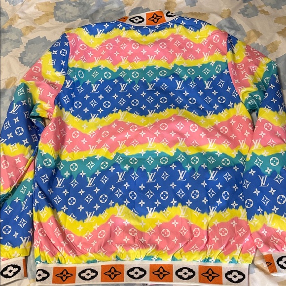 Louis Vuitton Rainbow Monogram Zip Jacket in Pink, Blue, Yellow, Teal - Picture 10 of 10